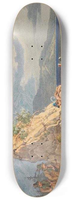 Lorenzo Quaglio - Jger und Wilderer am Eibsee bei der Zugspitze 8.25 inch art skate deck
