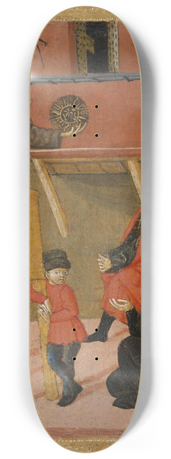 Lo Scheggia - Saint Bernardino of Siena Preaching 8.25 inch art skate deck