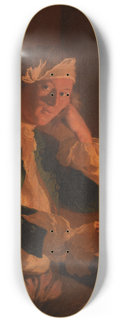 Anna Dorothea Therbusch - A Scientist Seated at a Desk by Candlelight 8.25 inch art skate deck