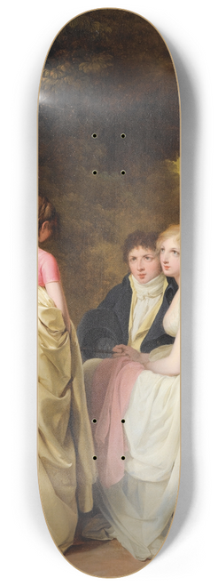 Louis Lopold Boilly - Conversation Dans Un Parc (Conversation In A Park) 8.25 inch art skate deck