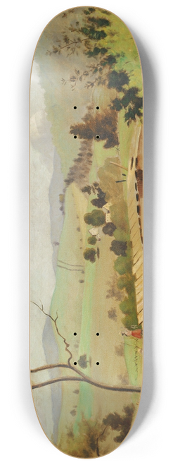 Louis Michel Eilshemius - Adirondacks- Bridge for Fishing 8.25 inch art skate deck