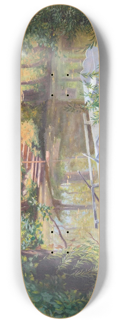Louis Uhl - Ruderboot am Flussufer 8.25 inch art skate deck