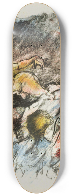 Lovis Corinth - Am Dresdner Hof 8.25 inch art skate deck