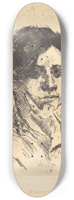 Lovis Corinth - Head of Woman (Frauenkopf) 8.25 inch art skate deck