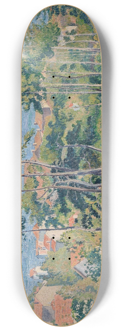 Lucien Pissarro - Vue du Lavandou avec mer bleue 8.25 inch art skate deck