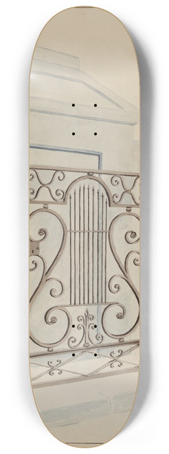 Lucien Verbeke - Wrought Iron Gate and Fence 8.25 inch art skate deck