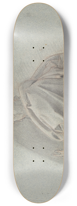 Ludwig Ferdinand Schnorr von Carolsfeld - Cropped Study of a Standing Man in a Cloak 8.25 inch art skate deck