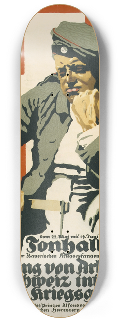 Ludwig Hohlwein - Tonhalle  Ausstellung von Arbeiten der in der Schweiz internierten deutschen Kriegsgefangenen 8.25 inch art skate deck