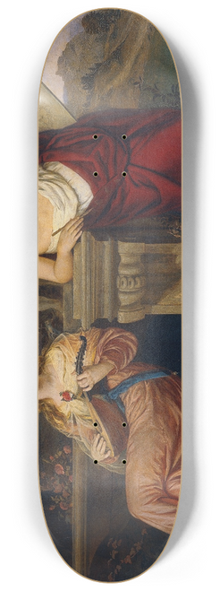 Ludwig Mayer - Allegory of music and painting 8.25 inch art skate deck