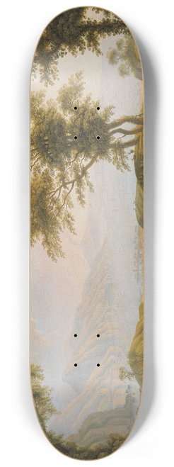 Ludwig Philipp Strack - Sdliche Landschaft mit Vesuv 8.25 inch art skate deck