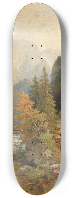 Ludwig Sckell - Hirten und Herde am Weg bei einem Wildbach 8.25 inch art skate deck