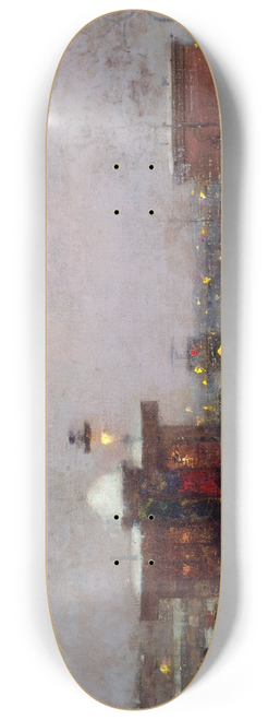 Luigi Loir - Porte Maillot ; effet de neige, la nuit 8.25 inch art skate deck