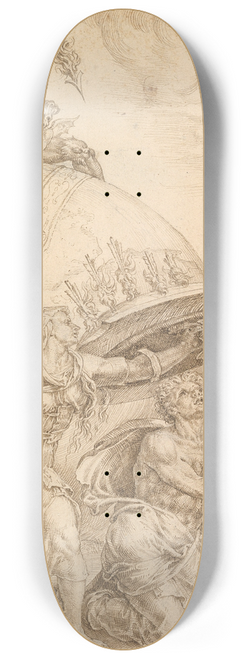 Maarten Van Heemskerck - Man Protected by the Shield of Faith 8.25 inch art skate deck
