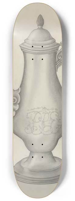 Madeline Arnold - Silver Coffee Pot 8.25 inch art skate deck