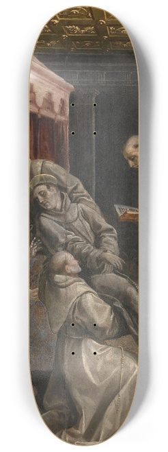 Maerten De Vos - The Spanish Crown Prince Don Carlos Heals After Touching the Corpse of Saint Didacus 8.25 inch art skate deck