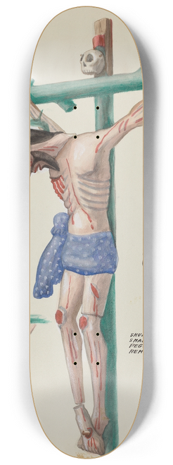 Majel G. Claflin - Wooden Painted Christo 8.25 inch art skate deck