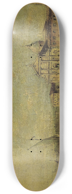Manner of Francesco Guardi - View of San Giorgio Maggiore 8.25 inch art skate deck