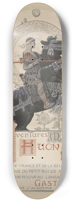 Manuel Orazi - Ilustrace k eposu Huon de Bordeaux 8.25 inch art skate deck