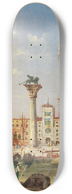 Marco Grubacs - A view of St Marks Column and the Campanile 8.25 inch art skate deck