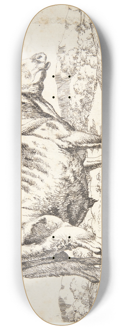 Marcus de Bye - Stende tyrekalv, vendt mod hjre 8.25 inch art skate deck