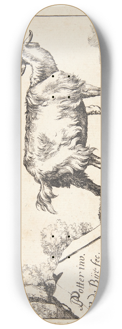 Marcus de Bye - Titelblad til Geder og gedebukke 8.25 inch art skate deck