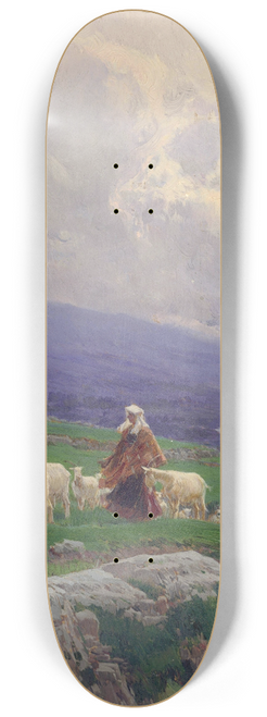 Mariano Barbasn - Goats in the Pasture, Anticoli Corrado 8.25 inch art skate deck