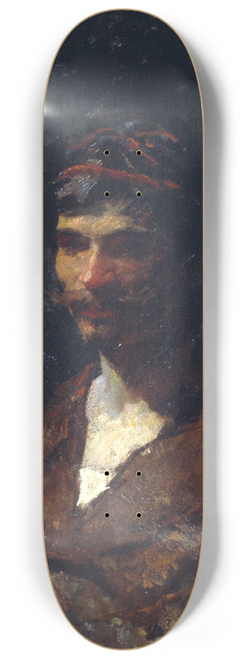 Mariano Fortuny Marsal - Bust of a Man. Allegory of Bacchus 8.25 inch art skate deck