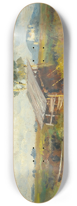 Marie Egner - Summer in the Salzburg moors with a view of the fortress 8.25 inch art skate deck