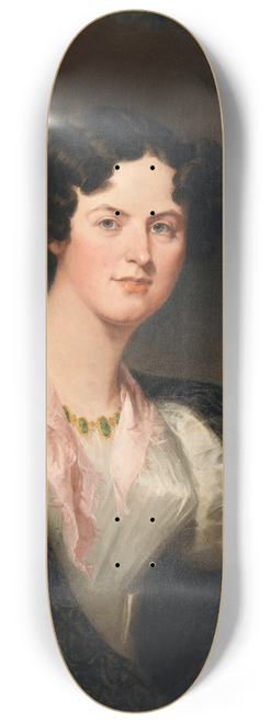 Martin Archer Shee - Portrait of Mrs Clementson 8.25 inch art skate deck