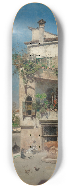 Martin Rico y Ortega - A Quiet Afternoon In Venice 8.25 inch art skate deck