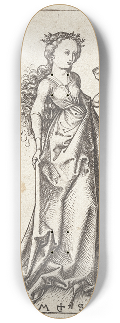 Martin Schongauer - The second wise Virgin 8.25 inch art skate deck