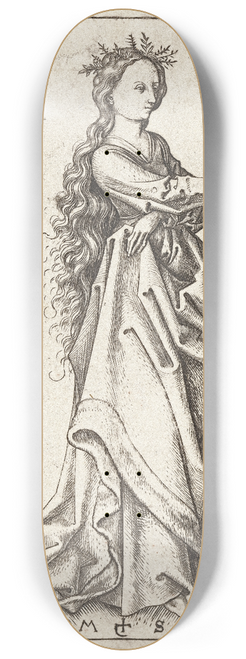 Martin Schongauer - The third wise Virgin 8.25 inch art skate deck