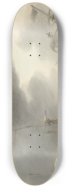 Martinus Schouman - Schipbreuk van twee schepen, waarvan n onder Amerikaanse vlag, op een duinenkust 8.25 inch art skate deck