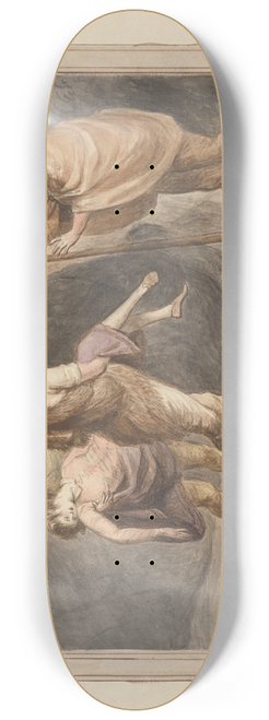 Mary Hoare - Arviragus, Bearing Imogen as Dead in his Arms, Cymbeline, Act IV, Scene II 8.25 inch art skate deck
