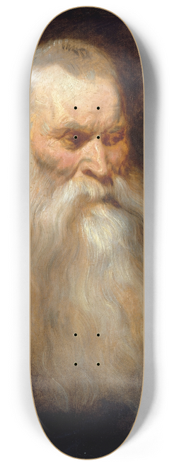 Anthony van Dyck - Study Head of an Old Man with a White Beard 8.25 inch art skate deck