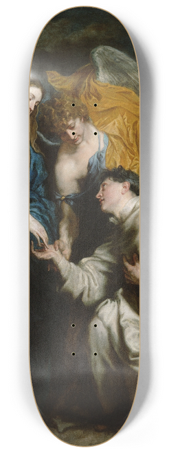 Anthony van Dyck - The Vision of the Blessed Hermann Joseph 8.25 inch art skate deck