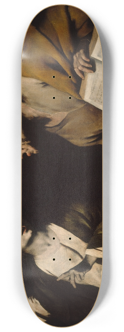Master of the Annunciation to the Shepherds - Christ Disputing with the Doctors 8.25 inch art skate deck