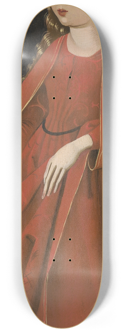 Master of the Starck Triptych - Saint Catherine (right wing exterior) 8.25 inch art skate deck