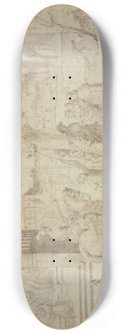 Antoine Caron - Jagdszene mit einem Heiligen 8.25 inch art skate deck