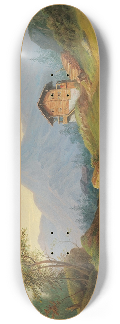 Matthias Rudolf Toma - Gebirgslandschaft mit Wanderern 8.25 inch art skate deck