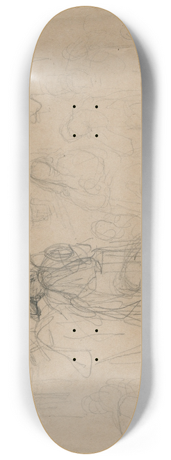 Matthijs Maris - Maria en Josef gaan met Jezus de tempel in 8.25 inch art skate deck