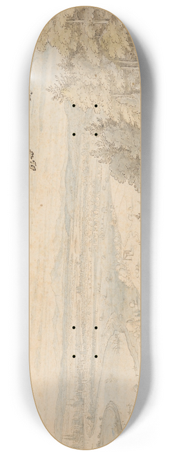 Matthus Merian the elder - View of Basle from Grenzacherhorn 8.25 inch art skate deck
