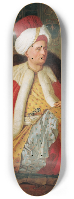 Antoine De Favray - Portrait Of Charles Gravier Count Of Vergennes And French Ambassador, In Turkish Attire 8.25 inch art skate deck