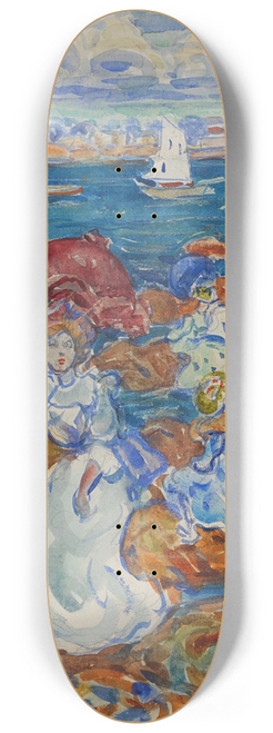 Maurice Prendergast - Low Tide (Figures on Rocks) 8.25 inch art skate deck