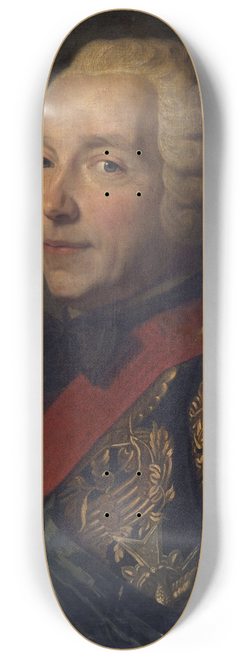 Maurice-Quentin de La Tour - Portrait de Charles-Louis-Auguste Fouquet, duc de Belle-Isle (1684-1761), marchal de France 8.25 inch art skate deck