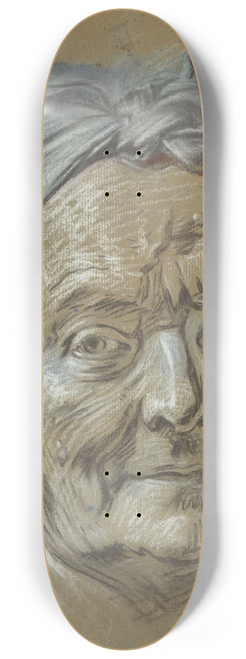 Maurice-Quentin de La Tour - Portrait of Louis de Silvestre 8.25 inch art skate deck
