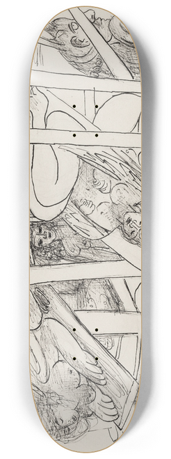 Max Beckmann - Abtransport der Sphinxe 8.25 inch art skate deck