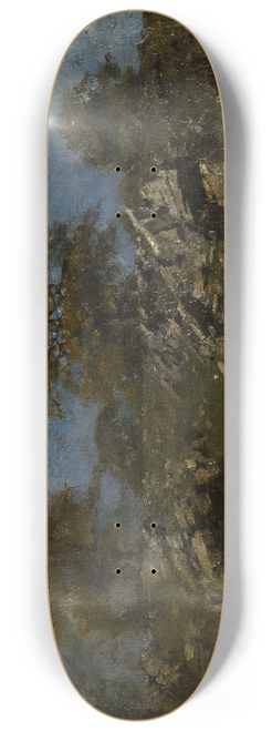 Antoine-Louis Barye - Paysage avec rocher 8.25 inch art skate deck