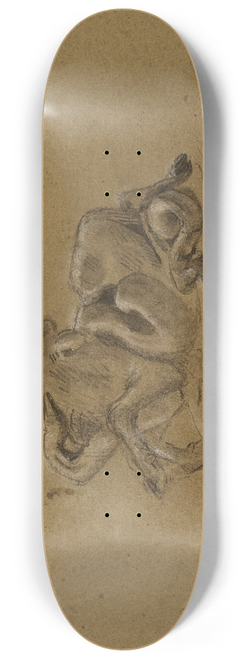 Antoine-Louis Barye - Python et gnou 8.25 inch art skate deck