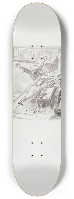 Max Slevogt - Ali Baba und die vierzig Rauber Pl.15 8.25 inch art skate deck